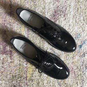 American Apparel black patent dance shoe